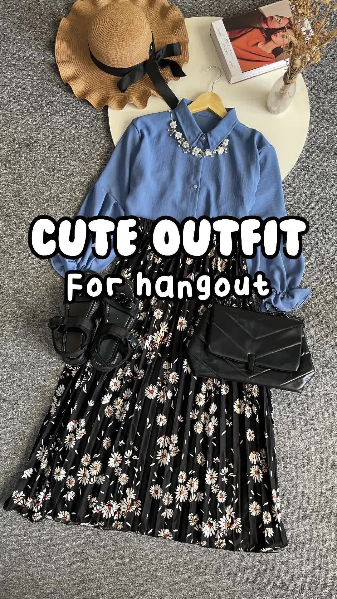 Vienetta.id - ONE SET SETELAN WANITA BAJU ROK PANJANG one set KIYOWO one set LUCU one set wanita kekinian korean style SETELAN ROK BUNGA FLORAL SKIRT BAJU BUAT HEALING PIKNIK JALAN HANGOUT KULIAH KAMPUS TERBARU KEKINIAN 2025 OVERSIZE FIT XL CASUAL BASIC