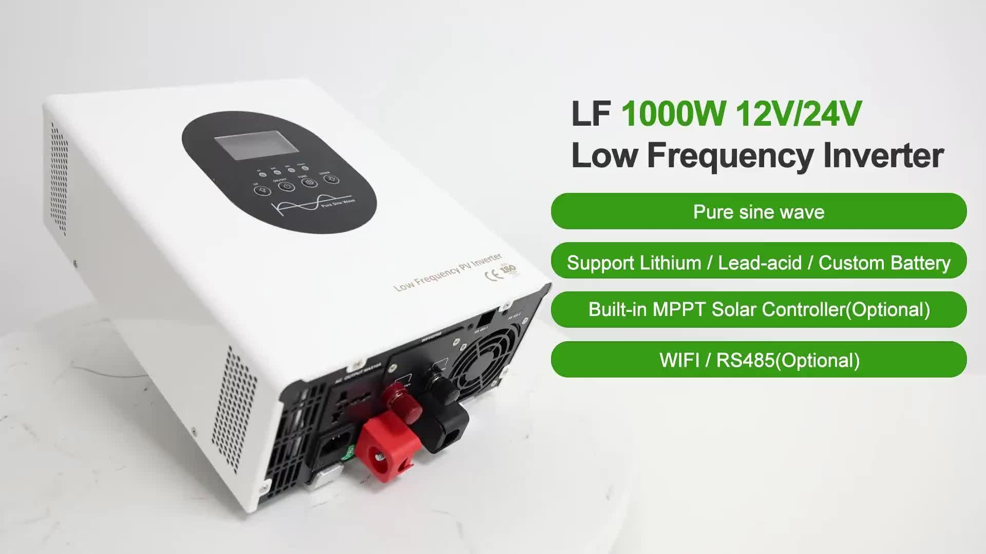 Zamdon Frekuensi rendah 6,25KVA 5KW 48V Inverter surya hybrid off grid dengan WiFi, MPPT 100A bawaan