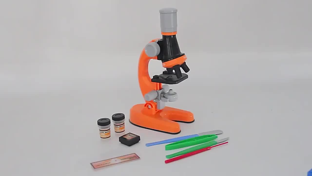 【COD】1200X Mikroskop Biologi Mainan Mikroskop LED Kit Lab Rumah Sekolah Ilmu Pendidikan Mainan untuk Anak-anak Toys