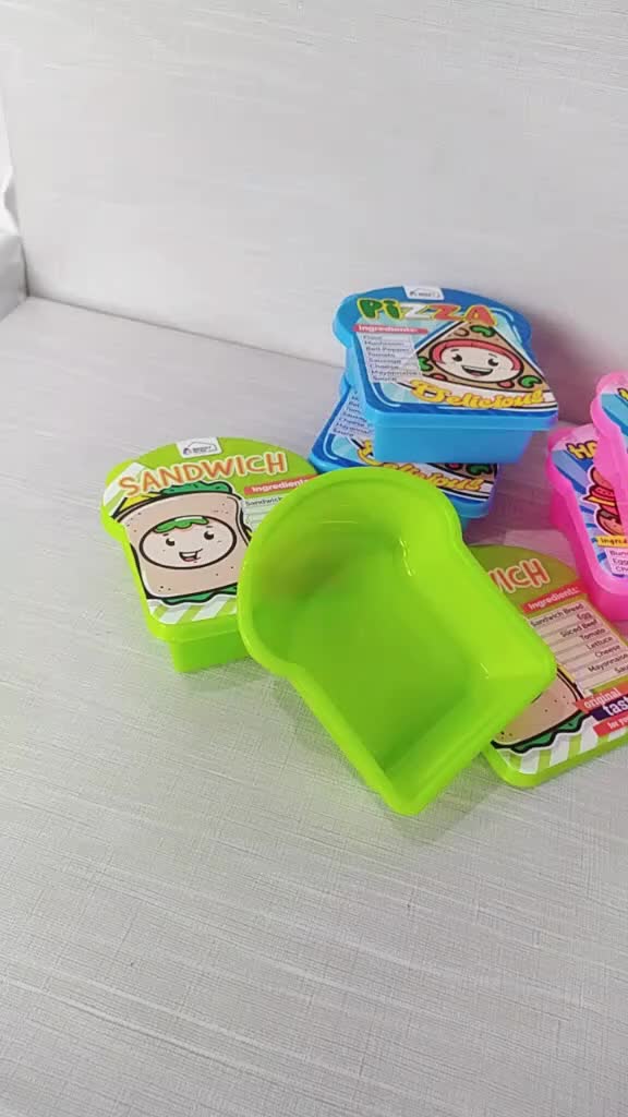 [LUSIN] Lunch Box Gambar Tempat Makan - Mini Bread Souvenir Ulang Tahun isi 12 Pcs