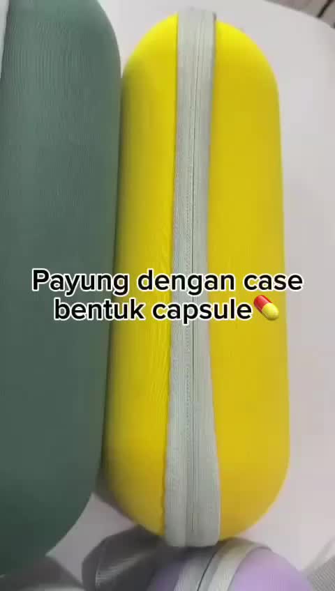 Payung Lipat Multifungsi UV UPF 50+ dan Tahan Hujan - Kotak Penyimpanan Capsule - Payung 6R - Payung Premium Besi