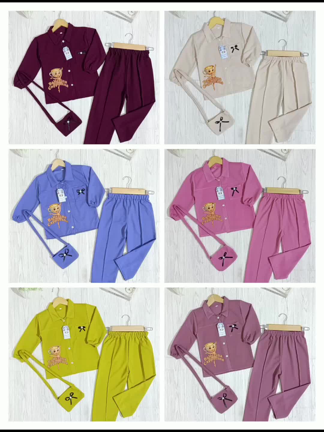 Oneset Anak Perempuan Ballerina Cappucina Anomali 1-7 Tahun Free Tas
