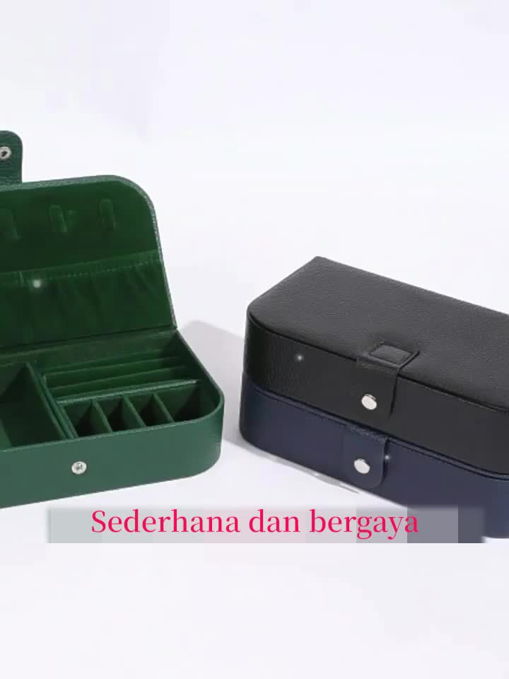Kotak Perhiasan Portable Kotak Anting Mudah Dibawa Traveller Jewelry Case