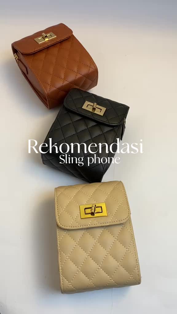 Pocket Bag - Tas Selempang Wanita Hp - Tas Multifungsi -Tas Selempang Mini Cewek Slingbag Canvas Kanvas Hitam Kpop