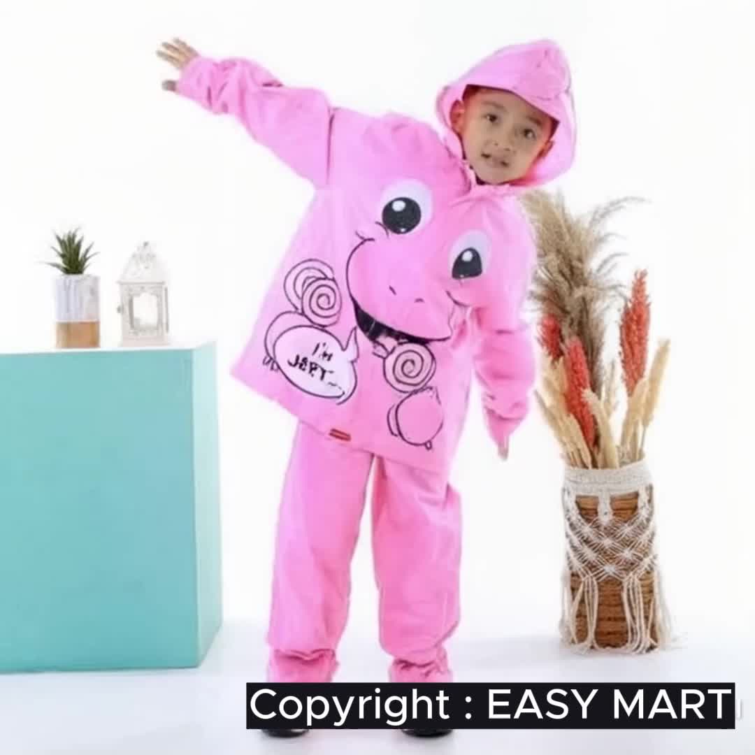 Jas Hujan Anak Paud TK SD Murah Setelan Indoplast Kido Lucu Imut