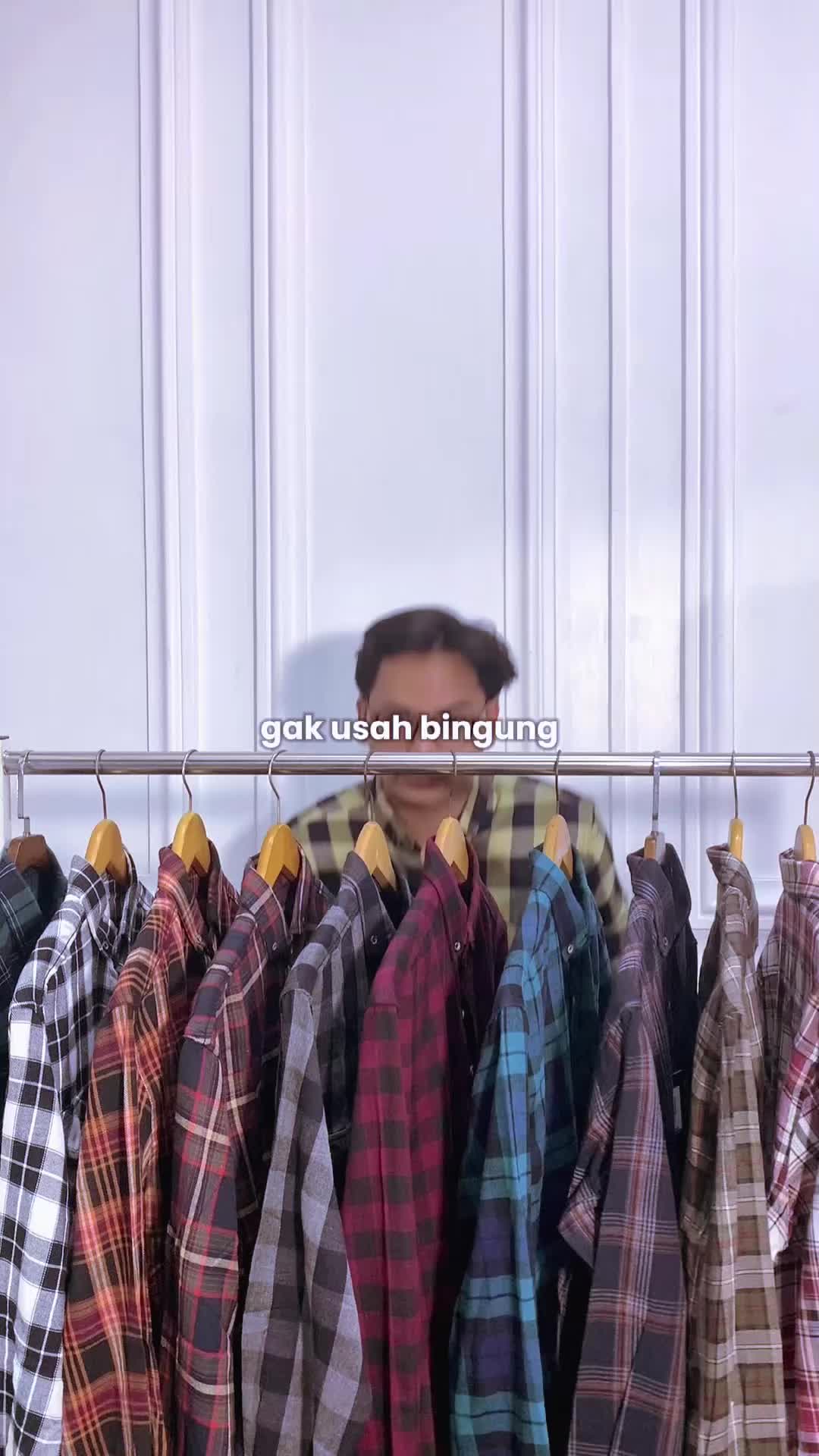 DGM Kemeja Pria Flanel Panjang Premium Kotak Kotak Kemeja Flanel Coklat 001 E