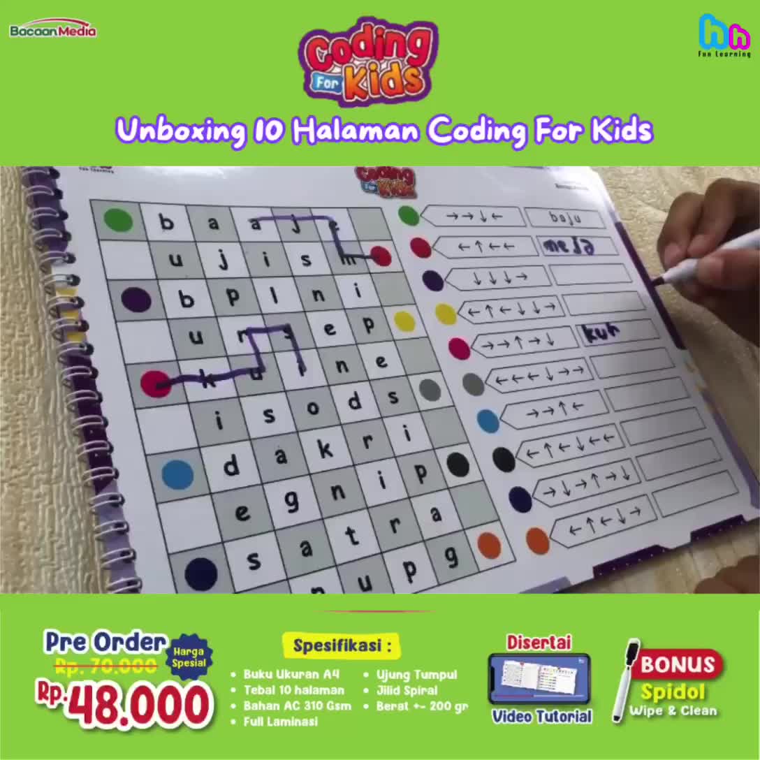 CODING FOR KIDS / BELAJAR CODING ANAK / BELAJAR PEMROGRAMAN ANAK / BELAJAR MATEMATIKA / BUKU MATEMATIKA Edukasi / Matematika