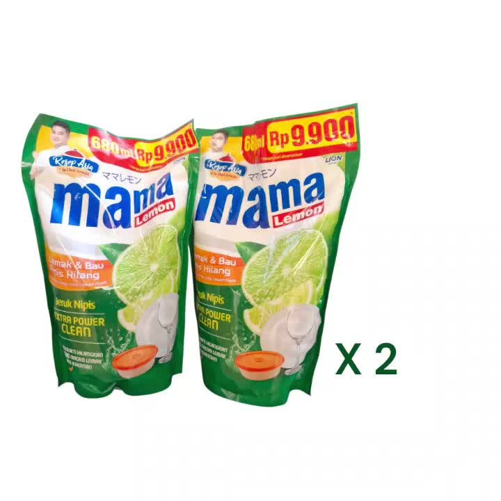 [2 pcs] mama lemon jeruk nipis 680ml Clean SABUN CUCI PIRING Cairan