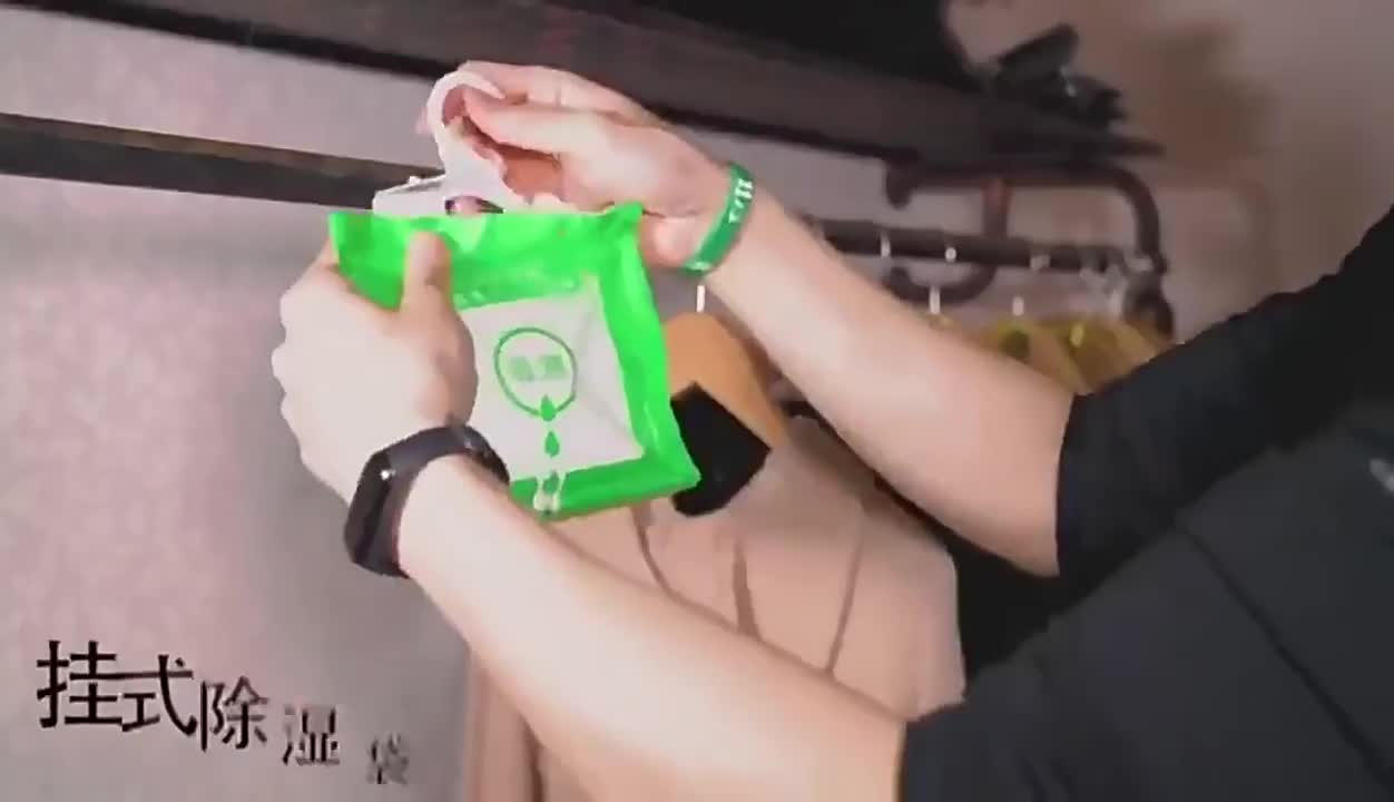 Green Bag with Hanger 100gr dehumidifier anti lembab Lemari Pakaian untuk Mengurangi  dan Melindungi Kelembaban Lemari Pakaian
