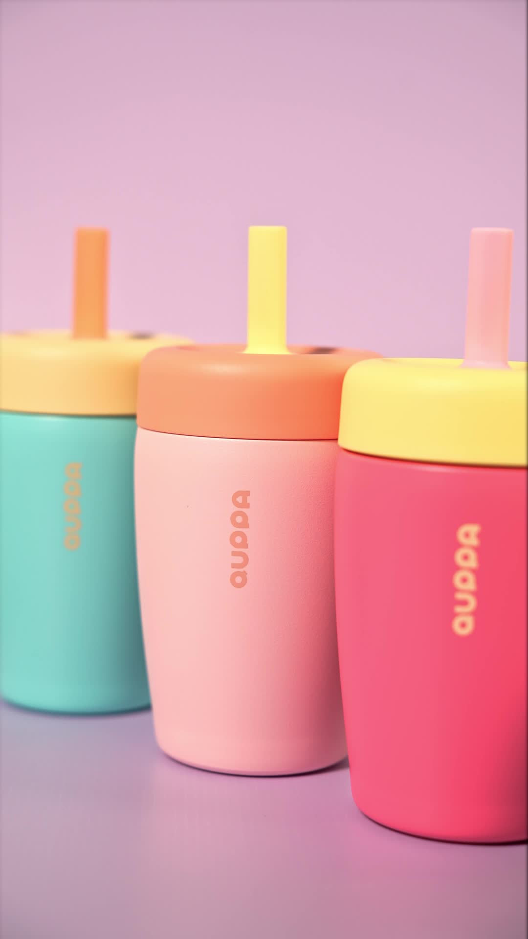 Quppa RubberStraw Tumbler Stainless Steel Bottle Botol Minum Dewasa Anak Thermos Vacuum Insulated BPA Free Food Grade [Cloud Series]