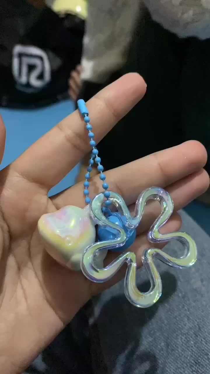 K5 Keychain Whale Series Gantungan Kunci Gantungan Tas Paus Seaflower Bell ring