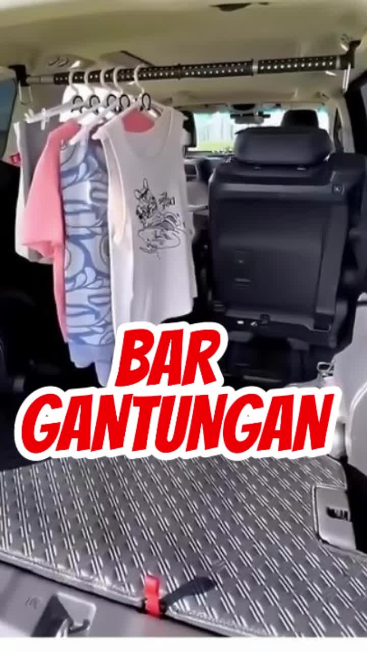 Bar Gantungan Baju Pakaian Jas Mobil Gantung Handgrip Car Hanger Expandable Clothes Teleskopik PREMIUM Panjang Pendek UNIVERSAL