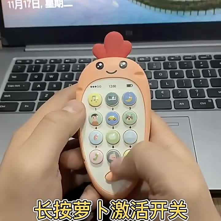 Mainan Anak Musik Telepon Handphone Hp Hape Ponsel Bayi + Gigitan Teether Bilingual Baby Toys Bunyi Telepon Lucu