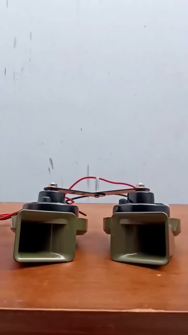 Klakson Mobil 24V Siput Super Keras, 2 PCS Kejut Seruling Tinggi dan Rendah Nada Ganda Tahan Air Modifikasi Universal Car