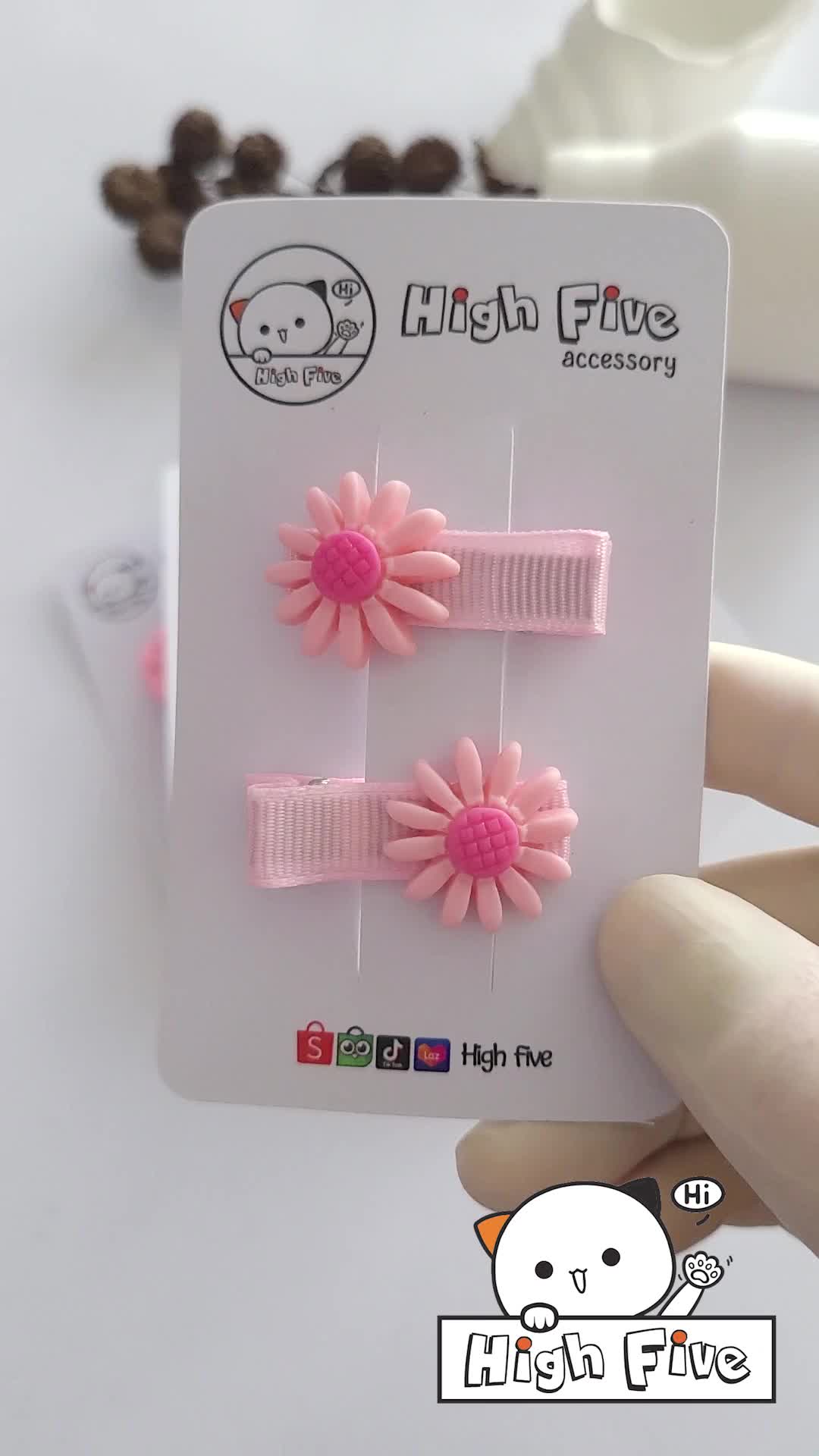HIGH FIVE Aksesoris Jepit Rambut Anak Lucu Bentuk Bunga Cute Hair Clip Matte Mini Flower Series Accessory