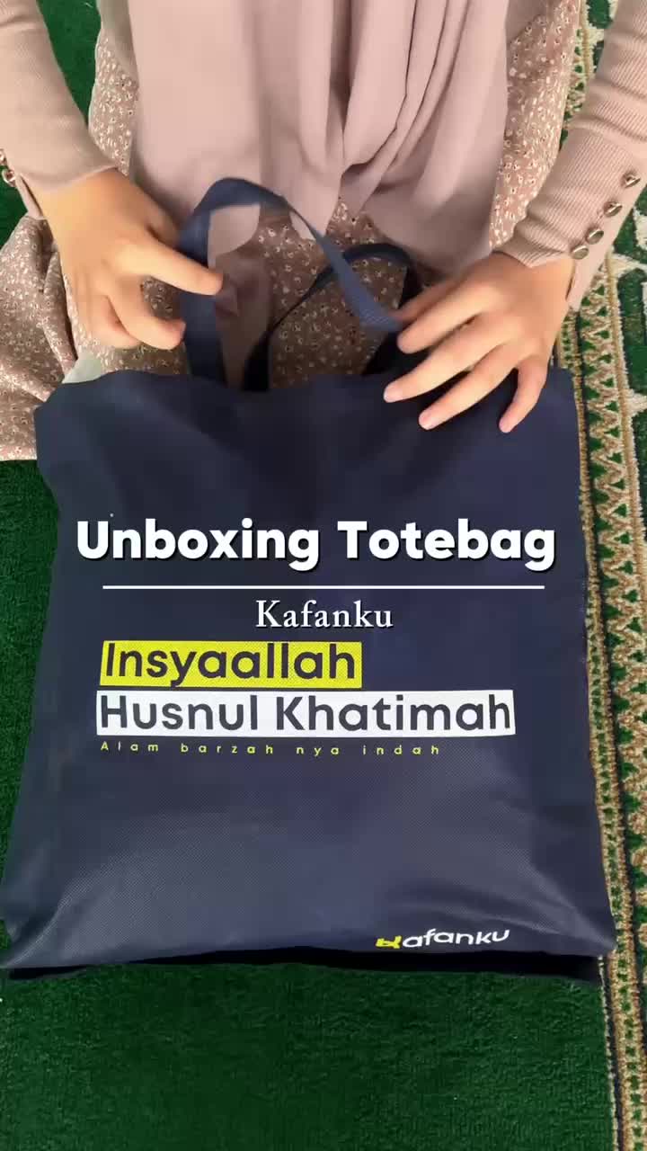 Paket Totebag Kafanku | Paket Kain Kafan Lengkap Kain Kafan Laki-laki Perempuan Kain Kafan Ikhwan dan Akhwat Perlengkapan Jenazah Lengkap