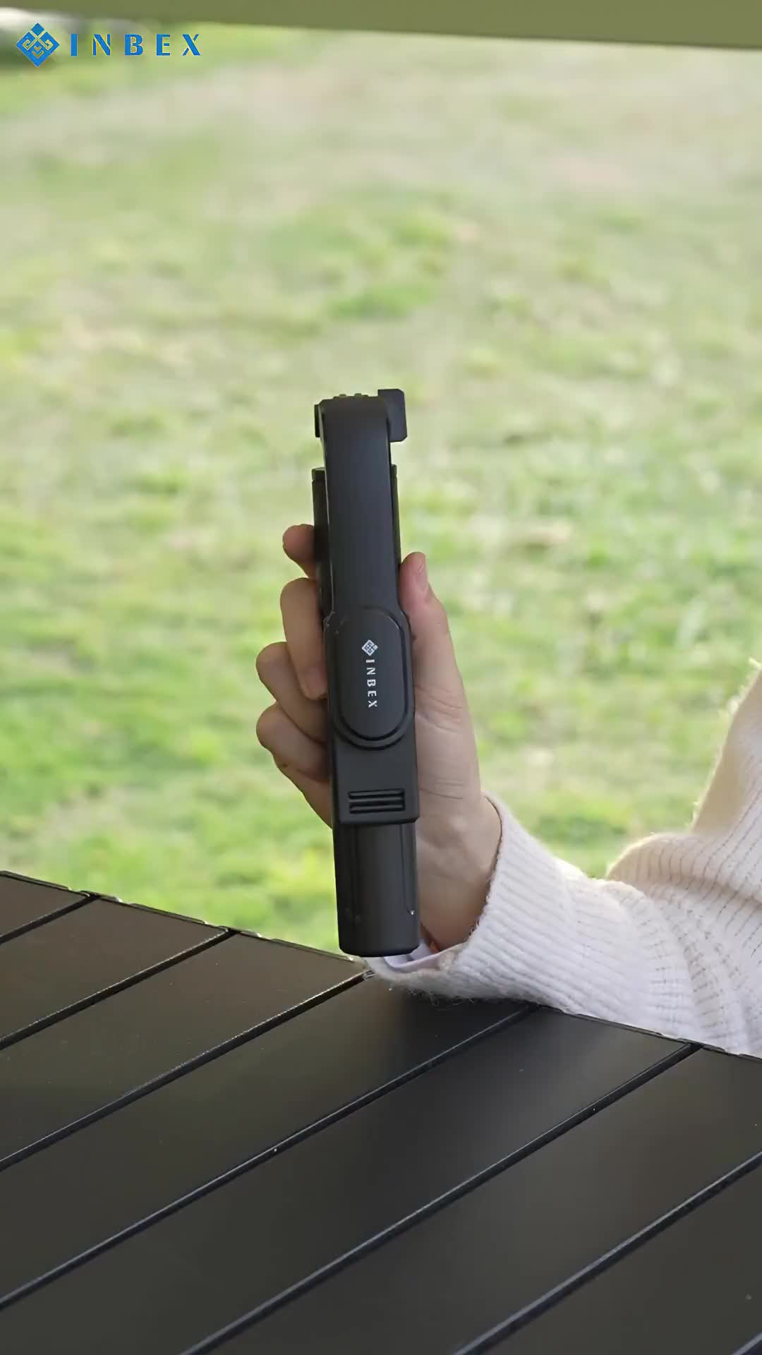 【COD】INBEX QT100 Tongsis Selfie Stick Quadruped with remote bluetooth Selfie portabel untuk bepergian