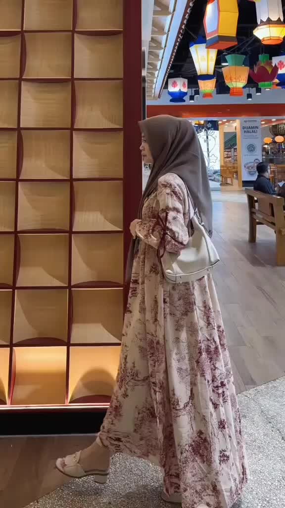 Gamis dress anjani Larissa Pita fashion Wanita lengan balon / maxmara Lux premium  Motif Lebaran Muslim