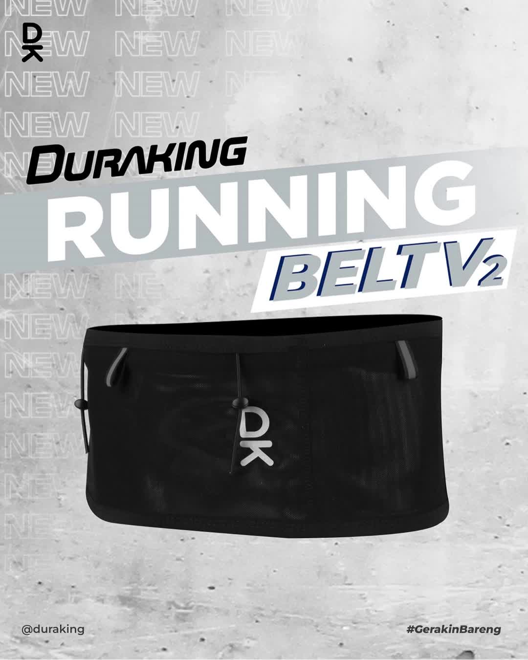 Duraking Sabuk Lari Aksesoris Olahraga - Duraking Sport Act Running Belt V2 Tas Lari Multifungsi dengan 4 Kantong Sempurna untuk Semua Kebutuhan Olahraga Anda