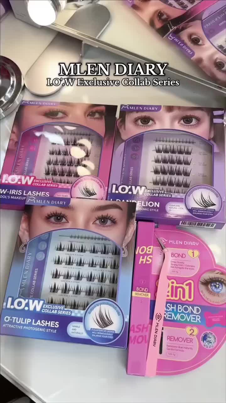 MLEN DIARY Lash Bond and Remove - lem maskara & penghapus bulu mata palsu (tahan hingga 48 jam, menghapus dengan cepat tanpa residu, dan Waterproof) - Lash Bond & Remove eyelash glue mlendiary