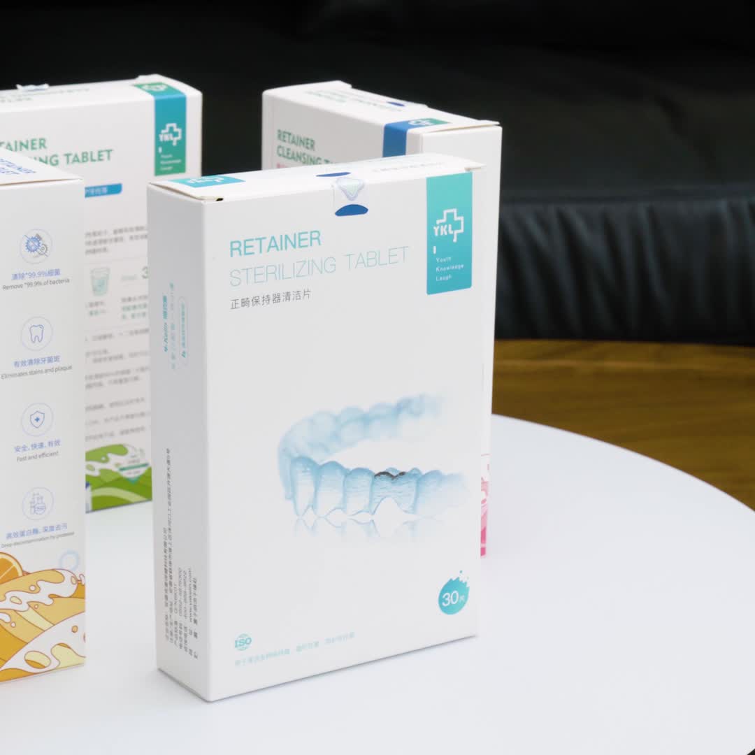 Y-Kelin Tablet Pembersih Retainer 30 Tablet Mulut Perawatan Retainer Behel