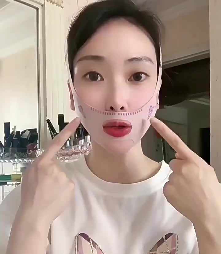 Banda Anti -Drooping V Wajah Semua Wajah, Mengencangkan, Cepat Dekrit, Dagu Dengan Tidur Ganda, Masker Tidur Elastis Wajah V Perban Bentuk Pelangsing Nasolabial Pengencang Kendur Pengangkat