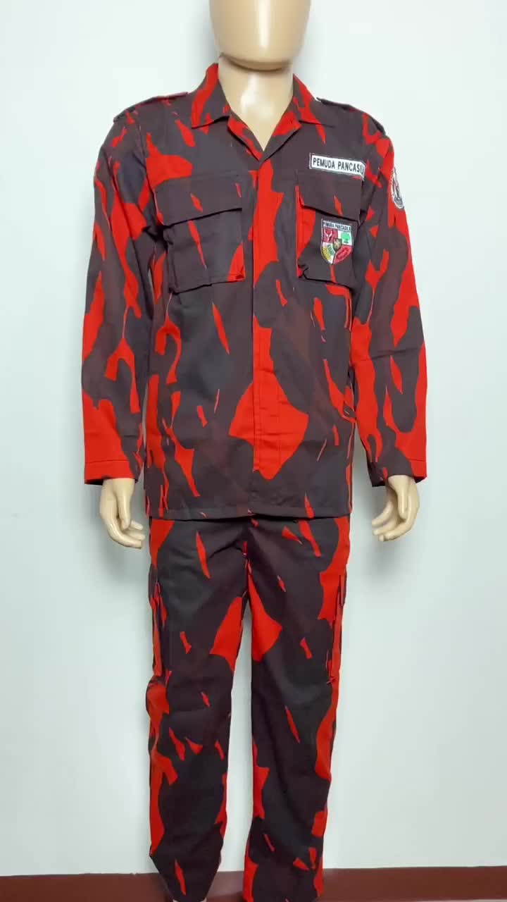 Kemeja Pdl Loreng Pemuda Pancasila Lengan Panjang Baju Kain Katun