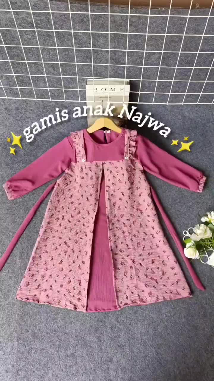 Terbaru Gamis Anak Perempuan Kekinian Usia 1 Sampai 12 Tahun Bahan Crinkle Motif Ratu Muslim Lembut Panjang Dress Baju Atasan Nyaman