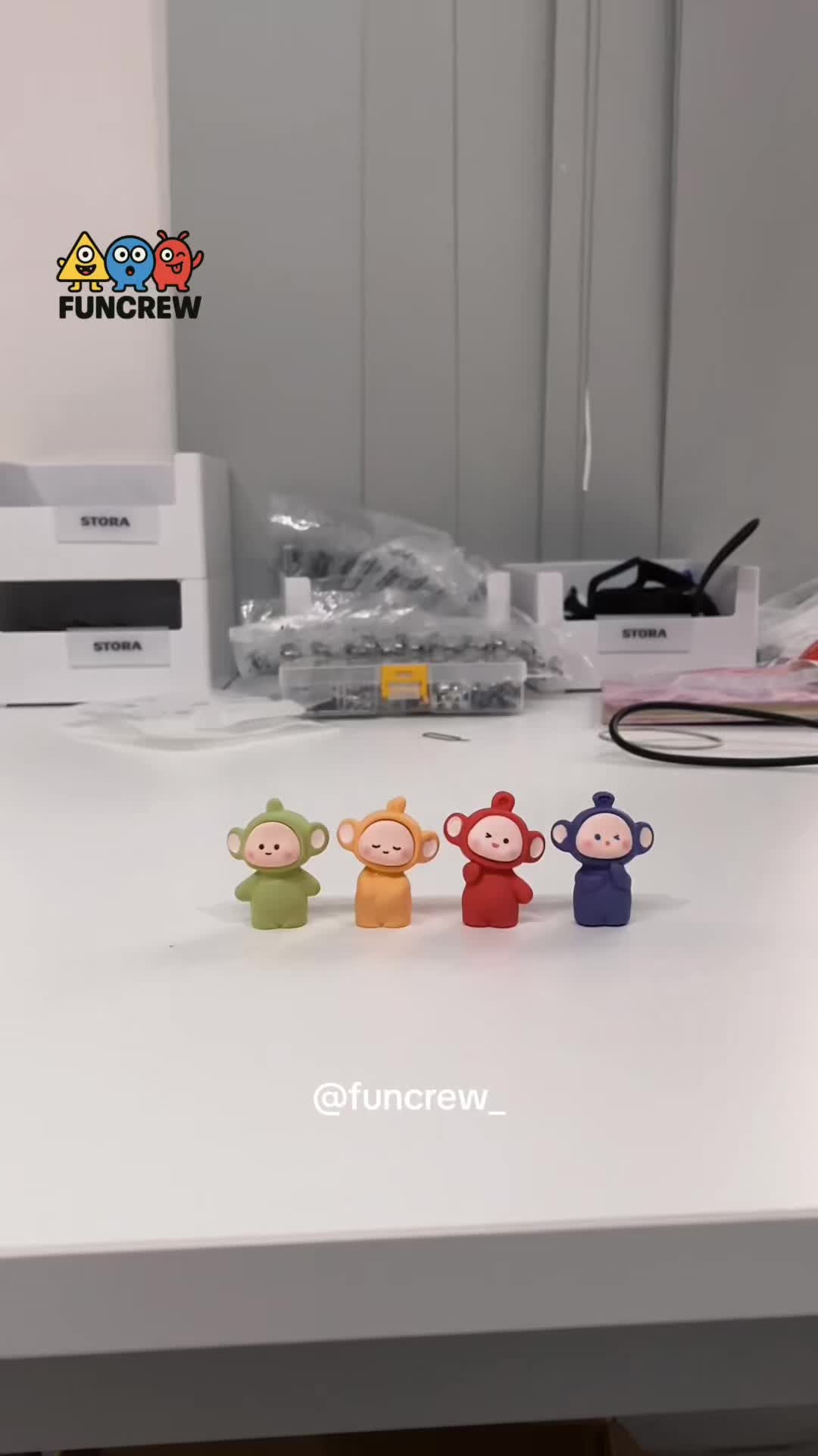 [FUNCREW] 1 Set 4pcs Pajangan Meja Lucu Teletubbies – Boneka Mini Imut Menggemaskan – Dekorasi Meja Gemoy Viral