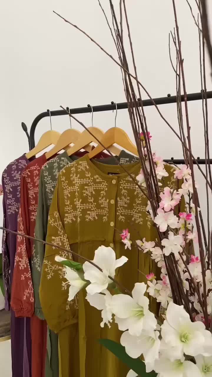 HAGIA DRESS PREMIUM / GAMIS WAKATOBI MOTIF / DRESS HOMEY / BUSUY FRIENDLY MURAH Nyaman Santai Wanita Muslim
