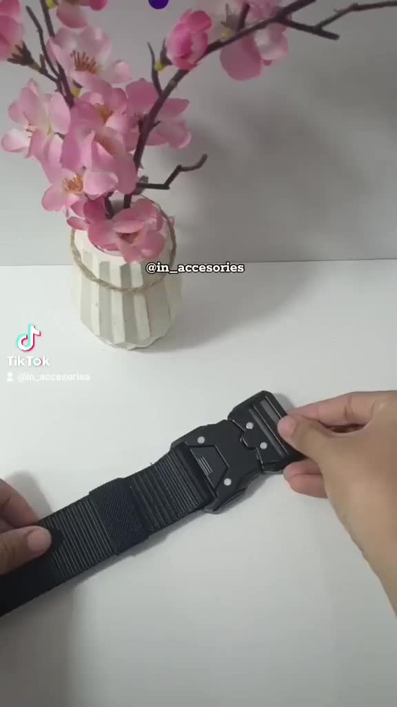 Ikat pinggang pria terbaru sabuk nilon kanvas gesper pelepasan cepat cocok untuk segala kegiatan taktikal Aksesoris