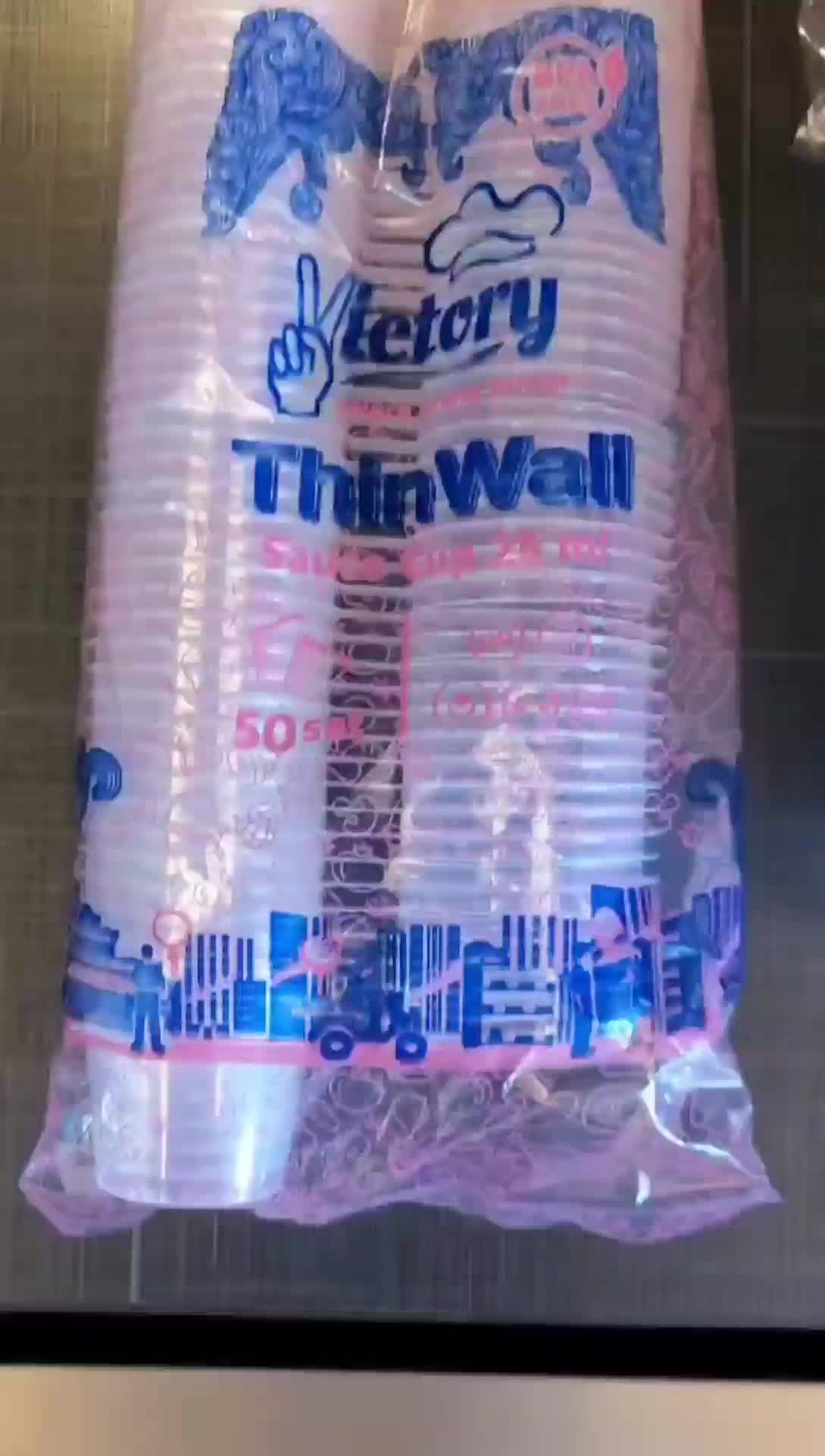 thinwall cup plastik victory 25ml 35ml | tempat saus sambal plastik | cup saus | thinwall cup saus