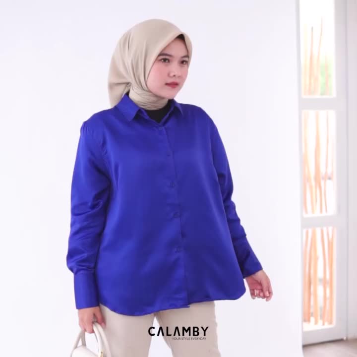 CALAMBY - Kemeja Basic Satin Premium