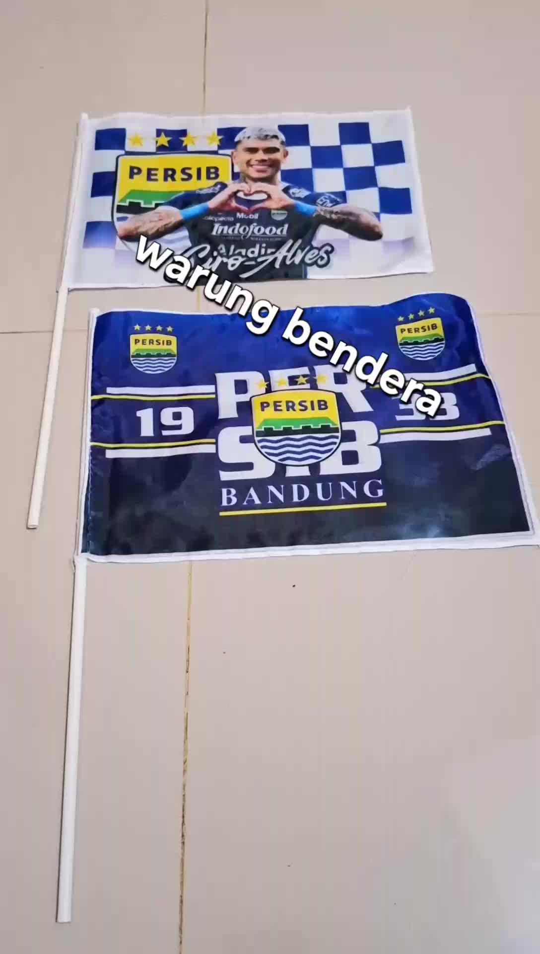 BENDERA TANGAN PERSIB/BENDERA TIANG KECIL PERSIB BANDUNG (RANDOM)(isi 5)