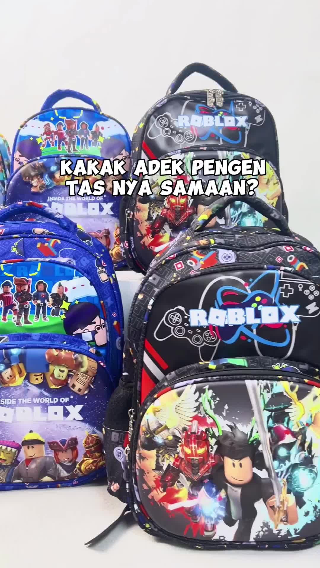TAS TK SD / RANSEL ROBLOX MINECRAFT KUROMI EMBOSS 6D / TAS A94
