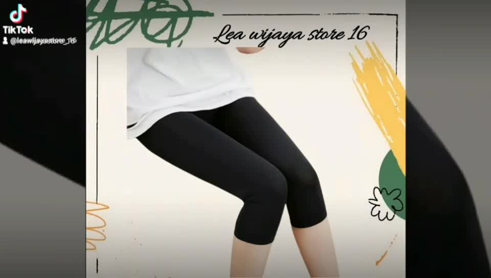 legging anak perempuan 3/4 dibawah lutut usia 7-12th bahan spandek Fashion