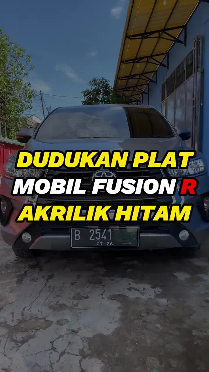 Fusion R Dudukan Plat Nomor Mobil Slim Series Akrilik Mika Premium Elegan Tahan Air untuk Segala Jenis Mobil