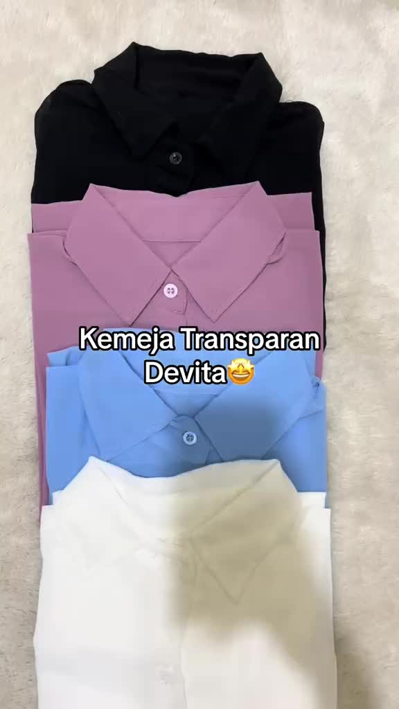 Ami Collection - Kemeja Overisize Transparan Kekinian / Kemeja Korean Style