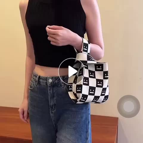 Tas Belanja Rajut Tas Tangan Wanita Lucu Style Korea Tote Bag Rajut Handmade Tas Anyaman
