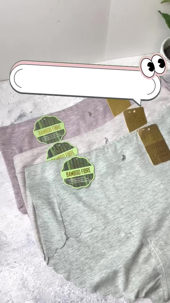 BUNDLE ISI 3 ; 6 ; 12 Tally CD 3604 Celana Dalam Wanita Seamless Katun Bamboo | Free Size/L | XL | XXL | Motif Pendek Dewasa Boxer Cewek