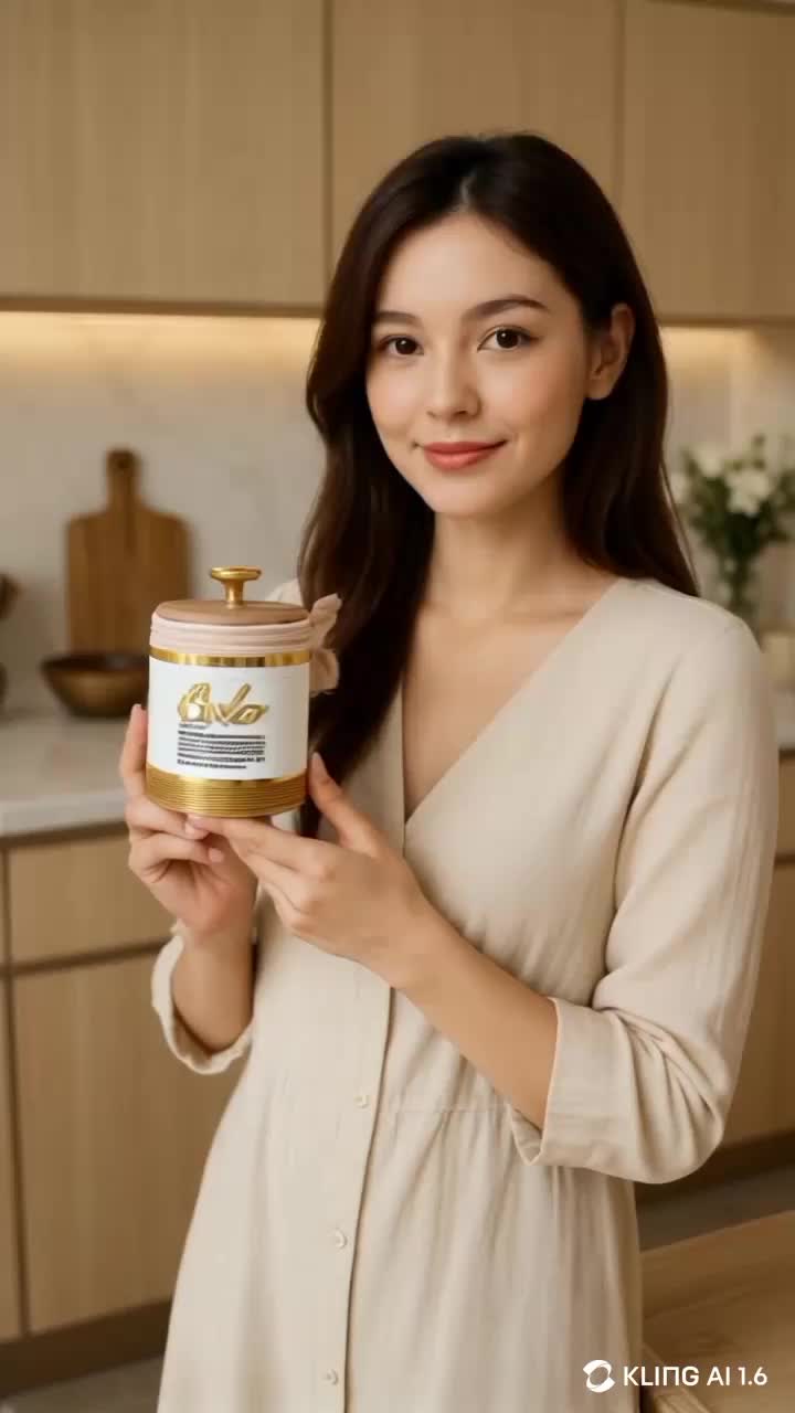 Premium Toples 500ml Aesthetic Estetik Gula Kopi Teh Plastik HDPE Bergaya Eropa dengan tutup kayu jati dan Tarikan Stainless Steel Kitchenware Dapur Wadah Gold Silver Keranjang Ekslusif Warna Putih