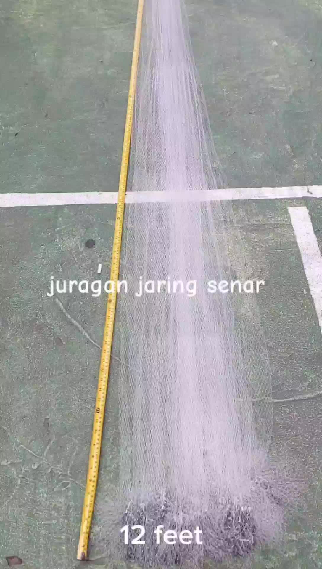 Jala ikan, jala lempar 3 meter bahan senar siap pakai, jala udang,  jala sungai, jala kali
