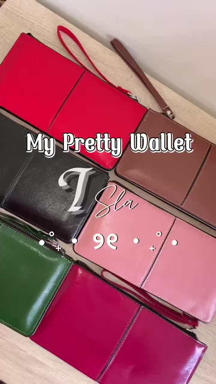Dompet Panjang Wanita Bahan Kulit PU Wallet Dompet Pesta Banyak Slot Kualitas Import WL010 ISLA resleting