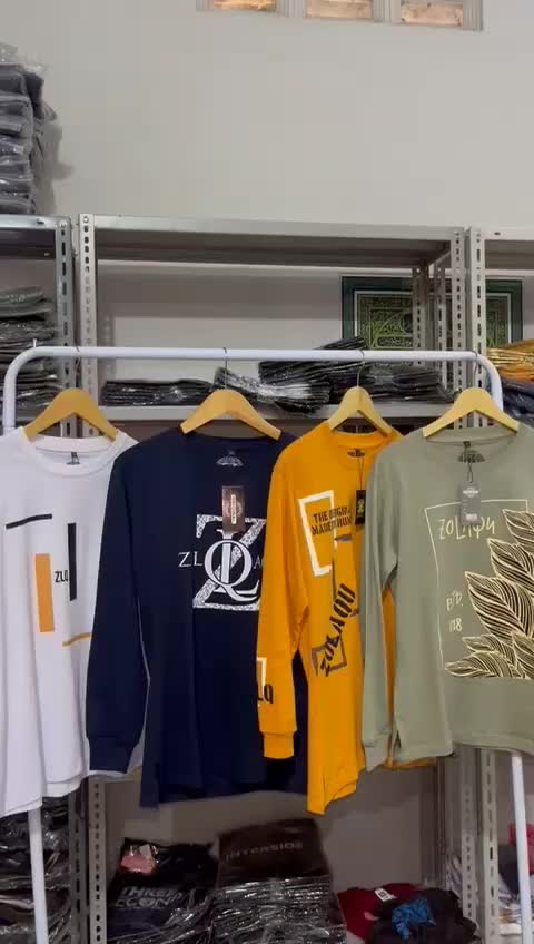 Zolaqu Original Lengan Panjang Cotton Combed 24s / Kaos Wanita Zolaqu Lengan Panjang (COD) Baju Katun Lembut Nyaman Sablon Distro Atasan Hitam T-Shirt Polos Tangan sablon