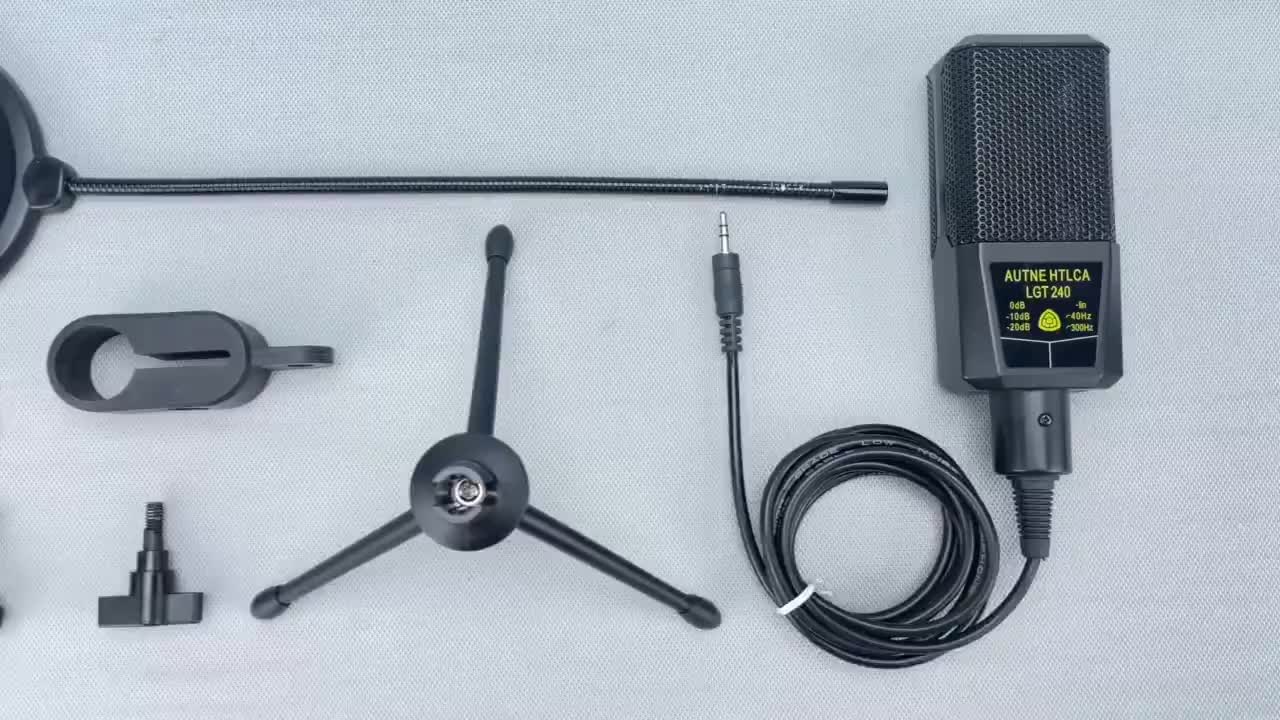 ASTON Microphone Condenser Cardioid Mic with Tripod Stand&Pop Filter for Streaming Podcasting Vocal 3.5mm Jack