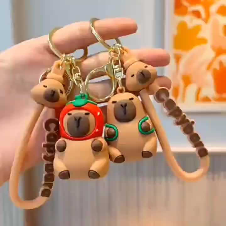 GK72 Gantungan Tas Kunci Funny Capybara 3D Unik Lucu Bag Keychain