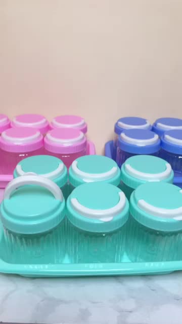 Toples Set Nampan Isi 6 Cherin Salur 600 ml JA-3025 Wadah Makanan Cemilan Snack Permen Kue Lebaran