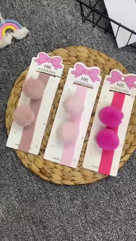 Bandana Pom Pom Bayi Perempuan New Born  / Bando Karet Foem Lembut Aksesoris Rambut Bayi Anak Perempuan Bando Pompom Lucu Kualitas Import Korea Kiosbalitafawa
