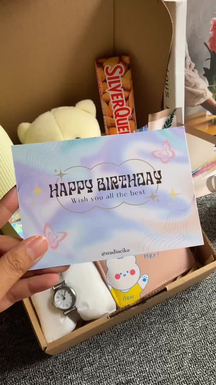 Studiociko - Set Kado Ulang Tahun isi Cokelat Botol Minum Boneka Hadiah Pacar Wisuda Anniversary Valentine Gift