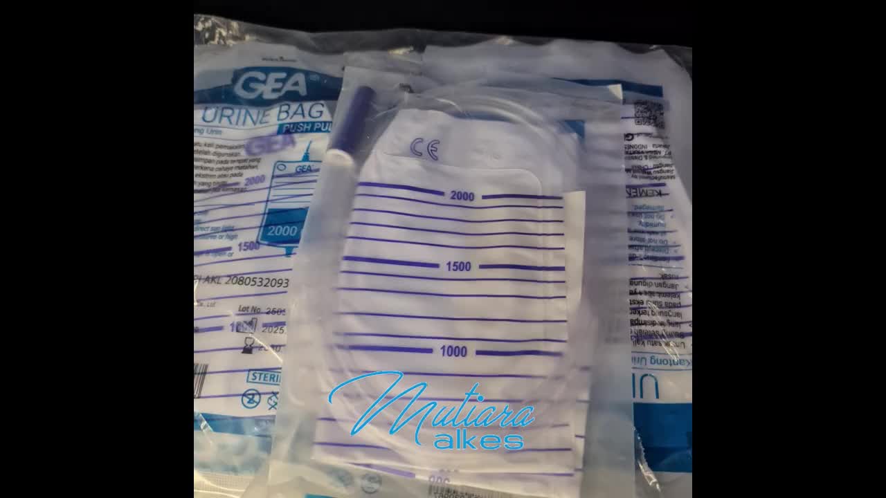 1 Pcs - Urine Bag GEA model Push Pull 2000ml urinebag kantong Urin